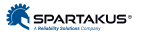 Spartakus Technologies logo, a Reliability Solutions Company, featuring a blue gear and helmet design.